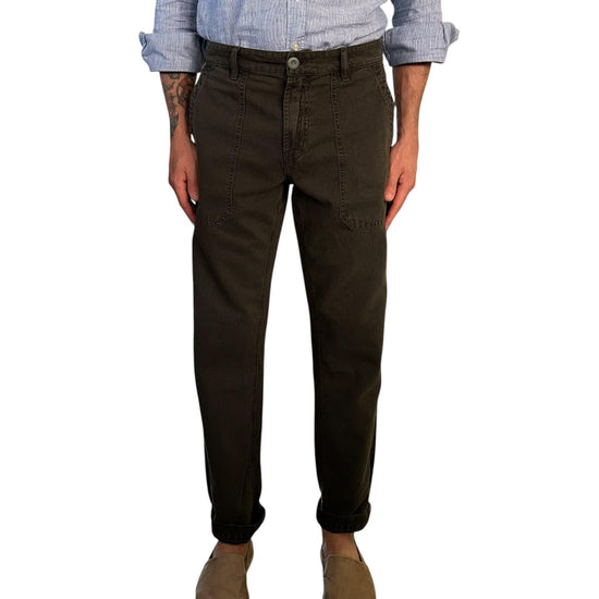 Pantalone Wembley Bull Misto Lino Arm 030 WEMBLEY BULL MISTO LINO ARMY MODFITTERS 