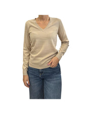 Maglione scollo a V Crema