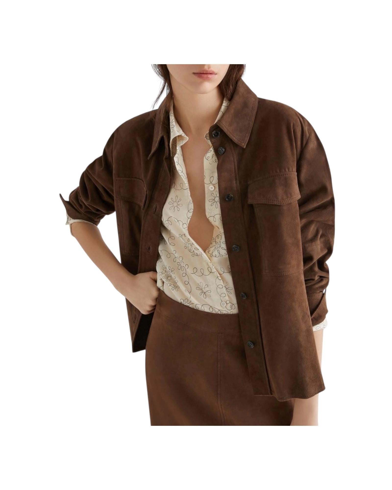 Camicia in suede Testa di moro GIOCO 001 MARELLA