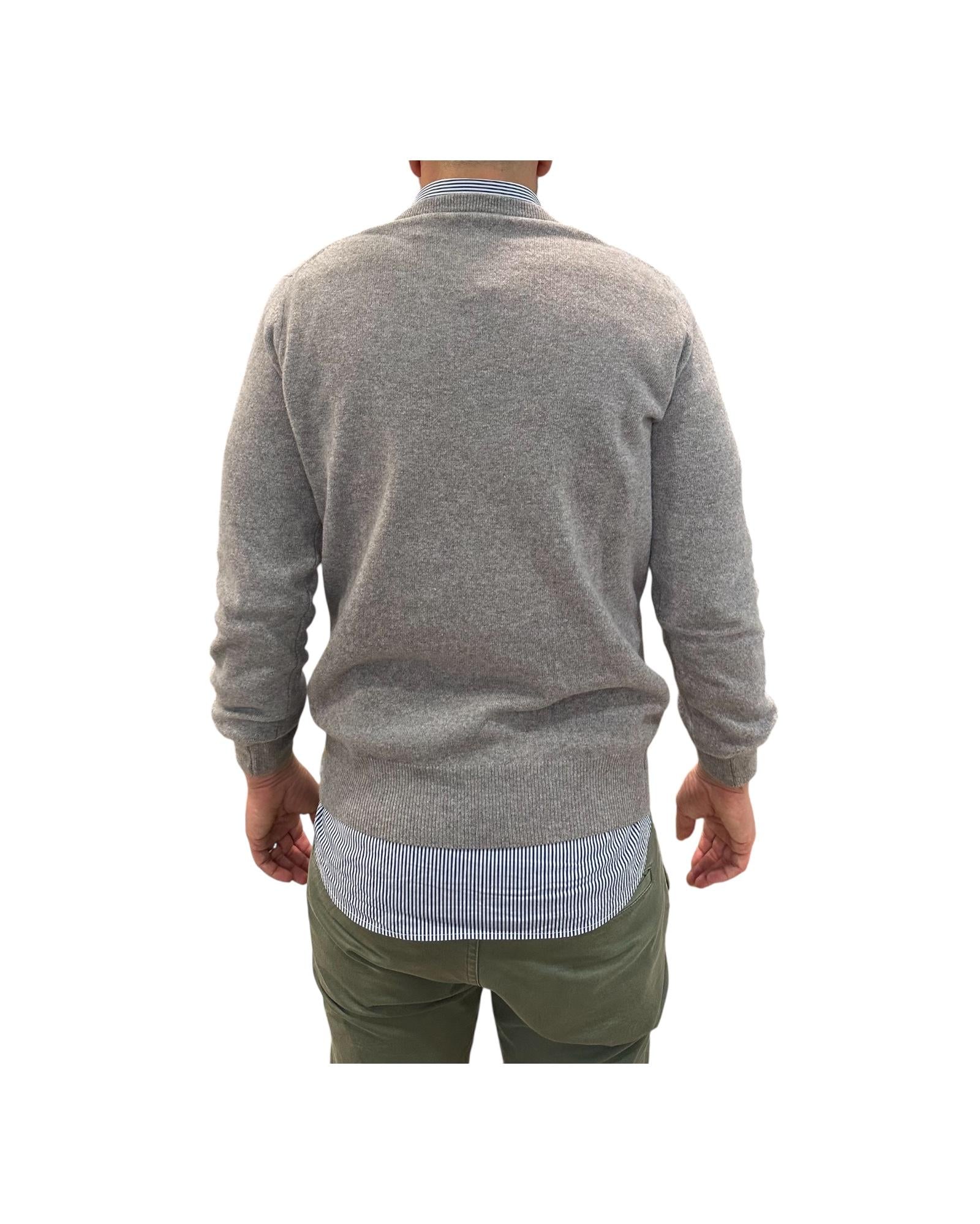 Maglione scollo a V Grigio 15056 114 RETOIS 