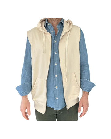 Gilet con cappuccio beige 503 BEIGE RE.VI.VAL 