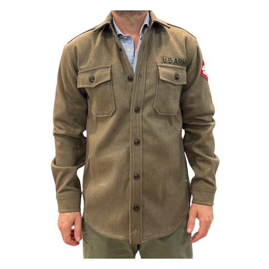 Camicia in lana Olive green 202NIXON OLIVE GREEN CHESAPEAKE'S 