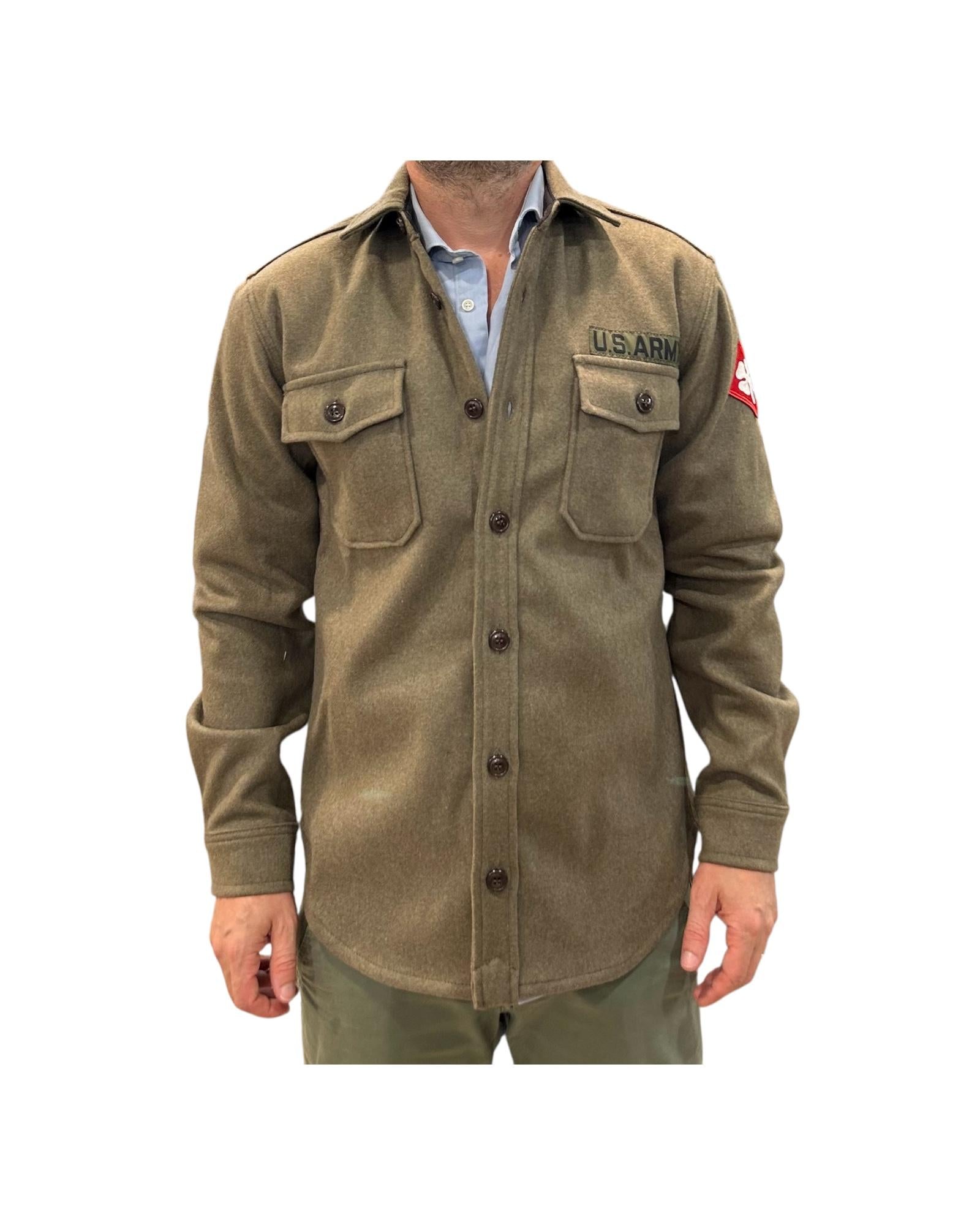 Camicia in lana Olive green 202NIXON OLIVE GREEN CHESAPEAKE'S 