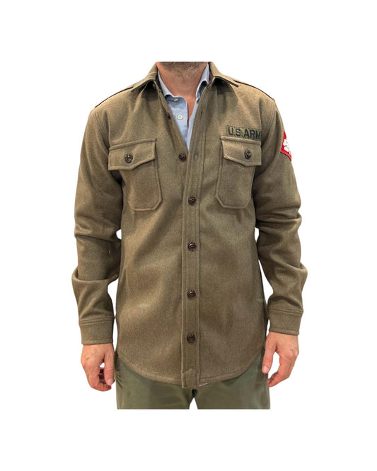 Camicia in lana Olive green 202NIXON OLIVE GREEN CHESAPEAKE'S 