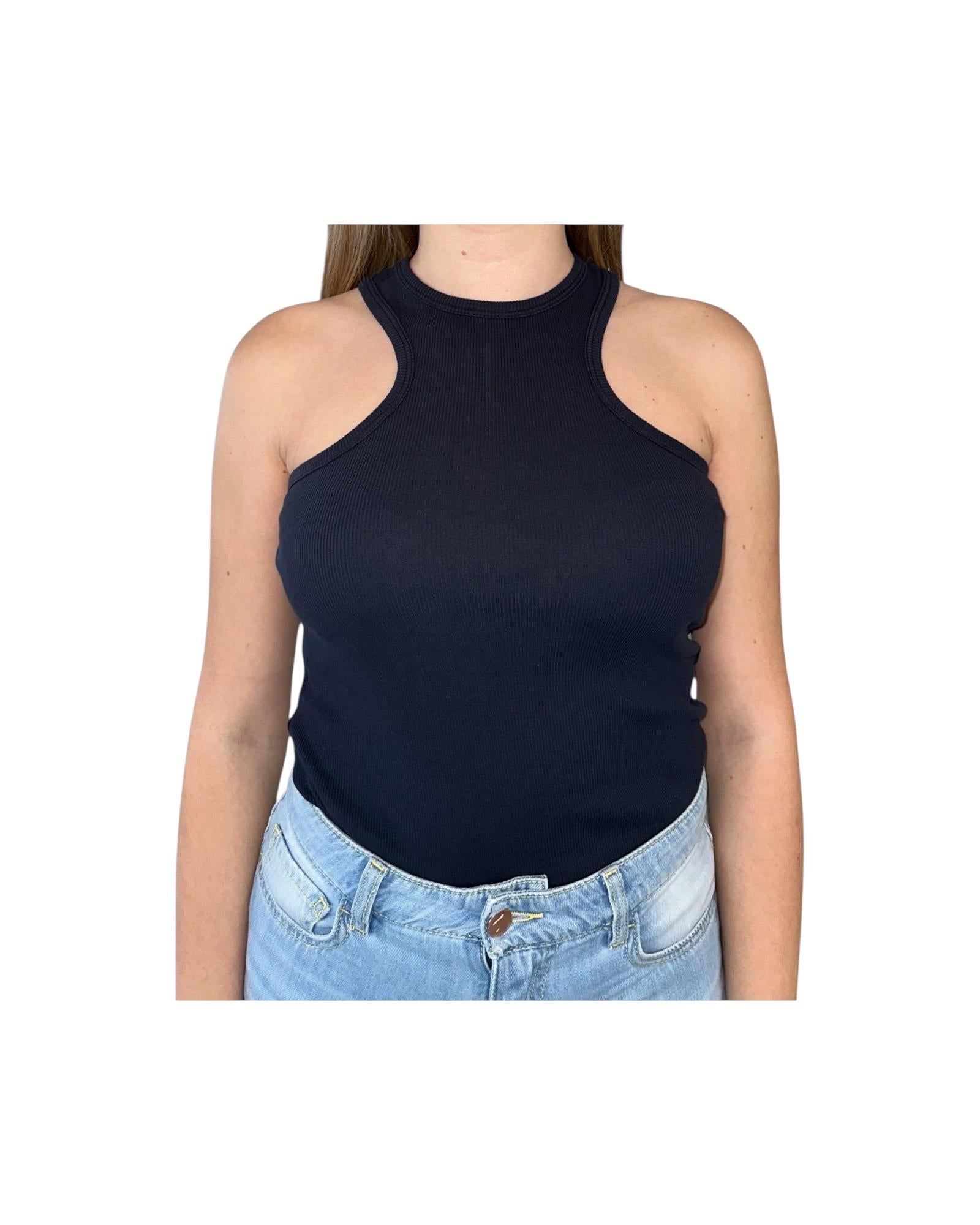 Top Marigold in cotone blu MARIGOLD BLU CHS