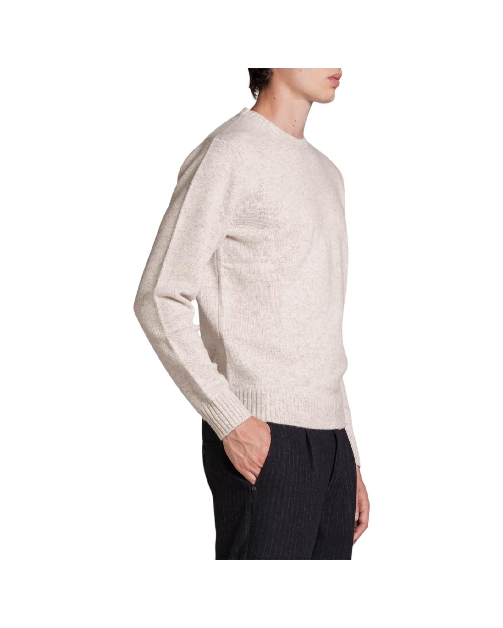 Maglione in moulinè Ecru DUKE WN7C56 IMPURE