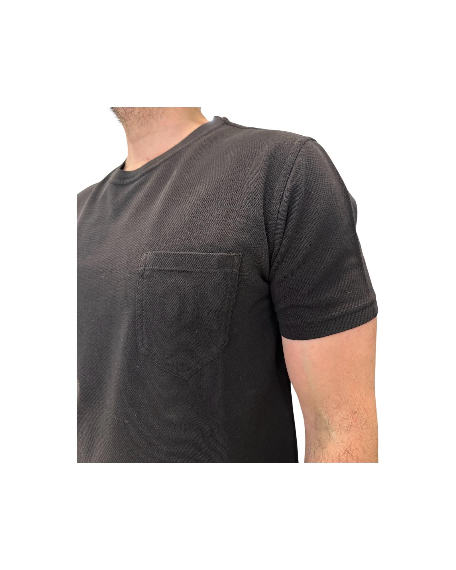 T-shirt Uomo Orchard Piquet, black. 1003 BLACK BL'KER 