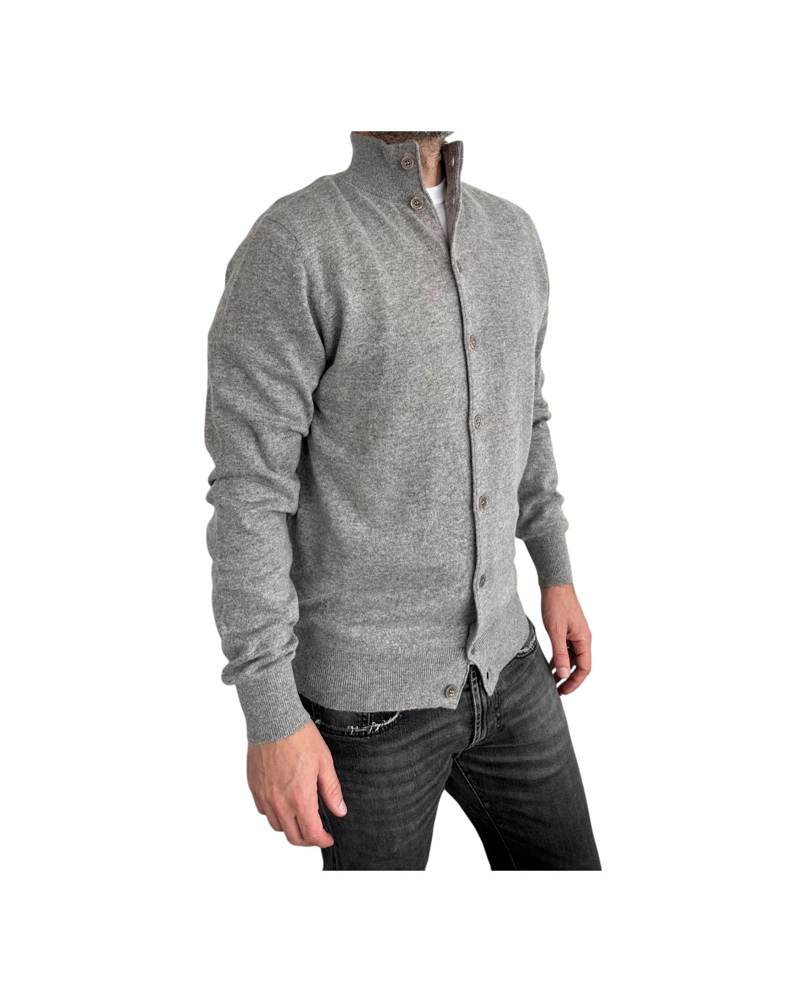 Cardigan con bottoni Tortora 87007 212 CAVALIERI MILANO 