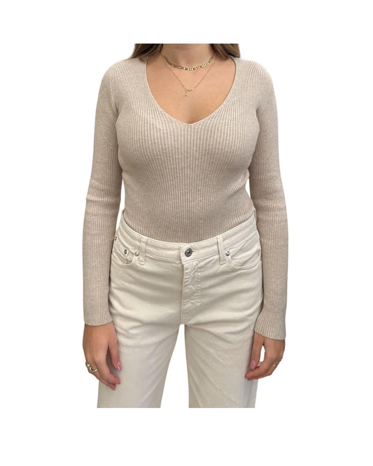 Body scollo a V Beige 22157F BEIGE haveone 