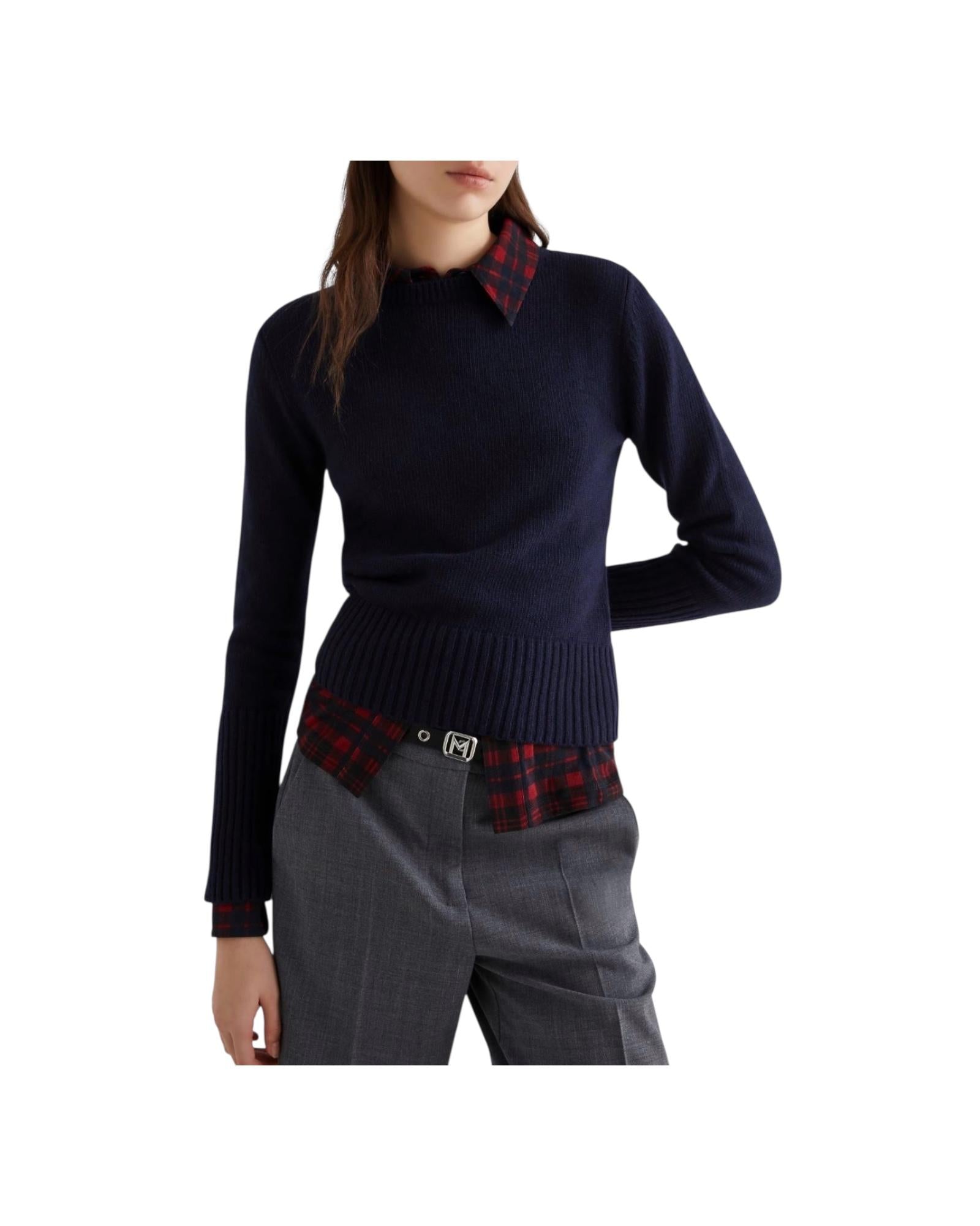 Maglia in misto cashmere e viscosa Blu CAPANNA 004 MARELLA 