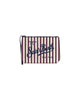 Aline striped denim effect clutch bag