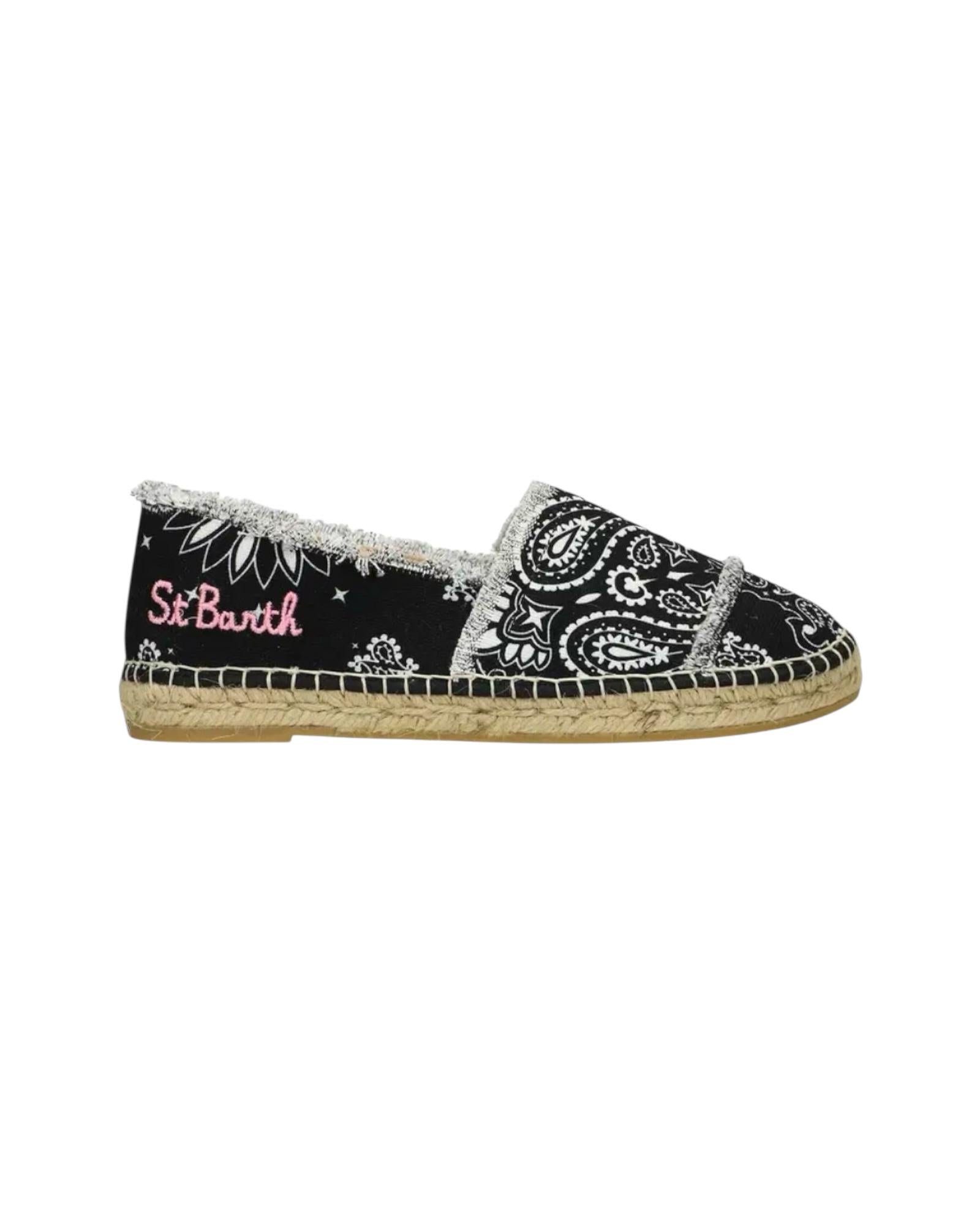 Espadrillas in canvas stampa bandana con ricamo MOGAN BANDANA ROUND 00 MC2 SAINT BARTH