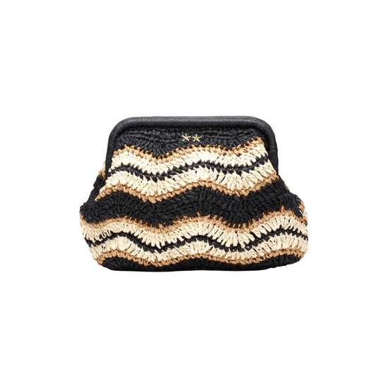 Clutch Bag in paglia Black SW0065 BLACK F**K 