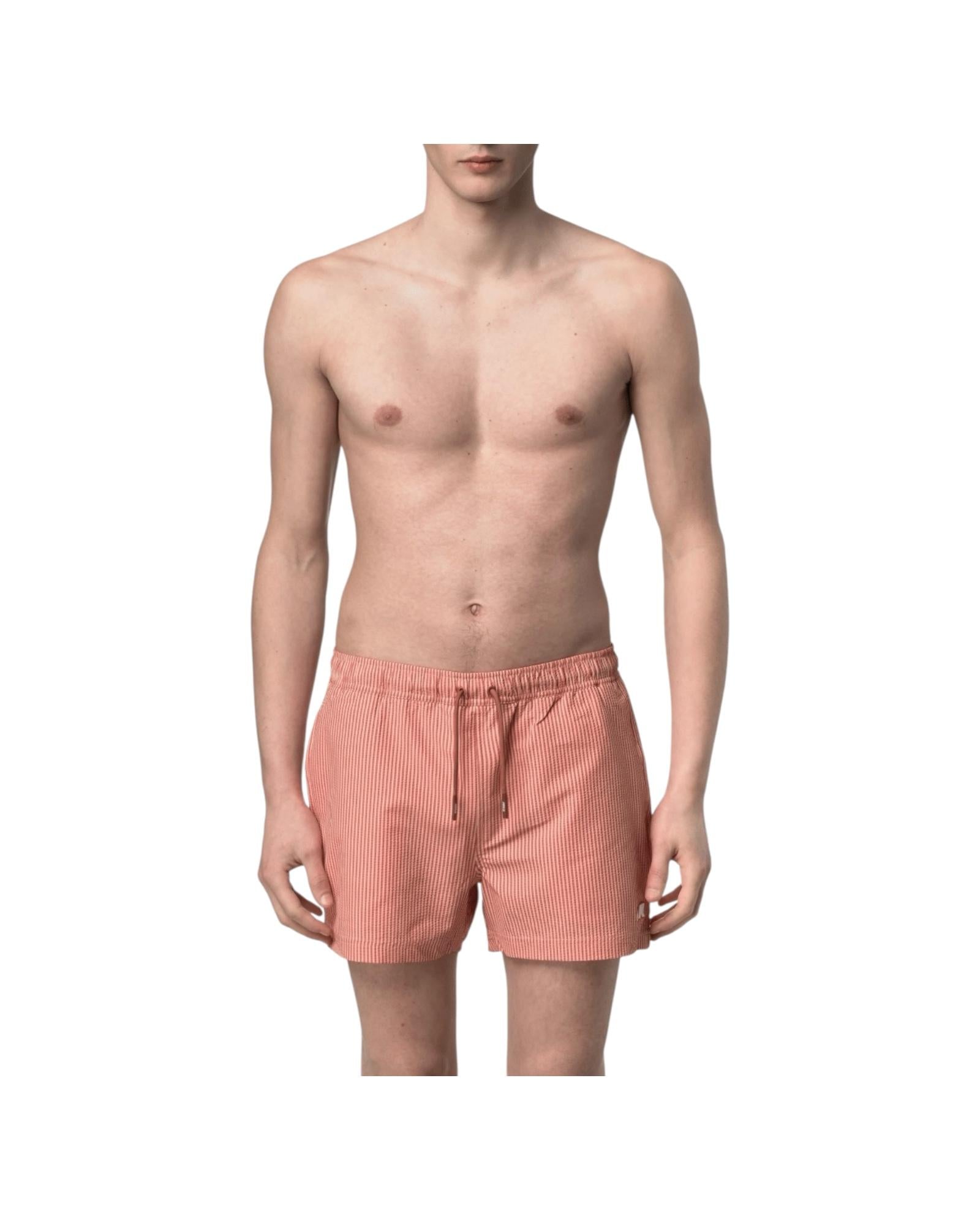 Costume a righe White Orange brownish K8141KW C07 K-WAY 