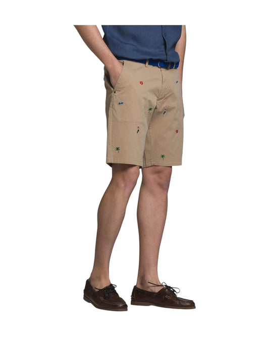 Bermuda Beige con ricamo all over REYALOHA GABC51 IMPURE 