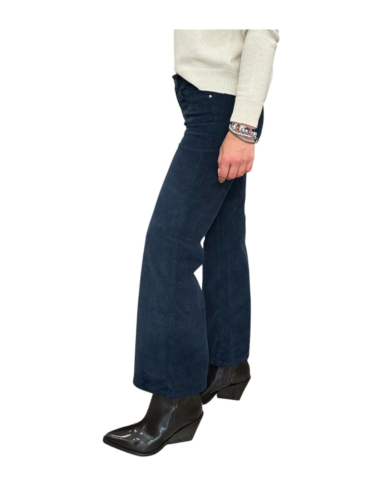 Pantalone Bellona in velluto Blu BELLONA 5 BLU God save denim 