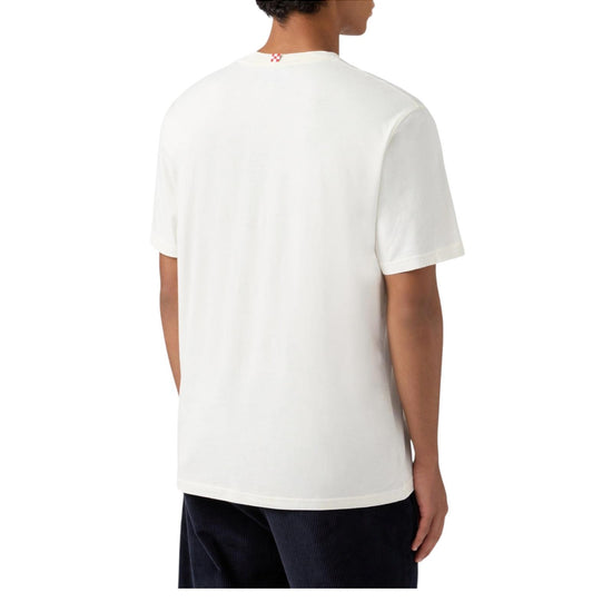 T-shirt in cotone Bianco con ricamo Che due... ARN0001 00545I MC2 SAINT BARTH 