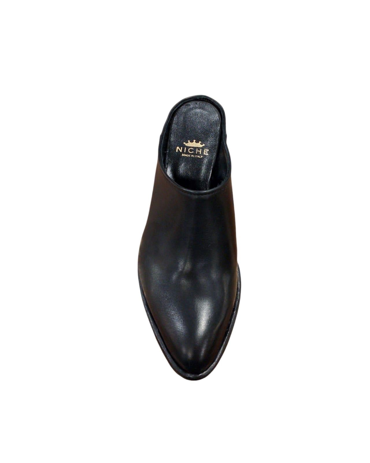 Sabot Texano basso pelle nera 2057 13 NATUR NERO NICHE 
