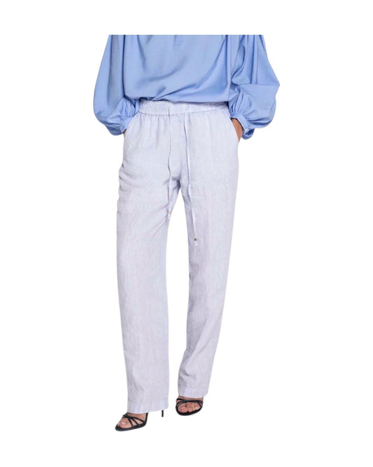Pantalaccio in lino Celeste 26SD16NL 72DT 205 WHITESAND 