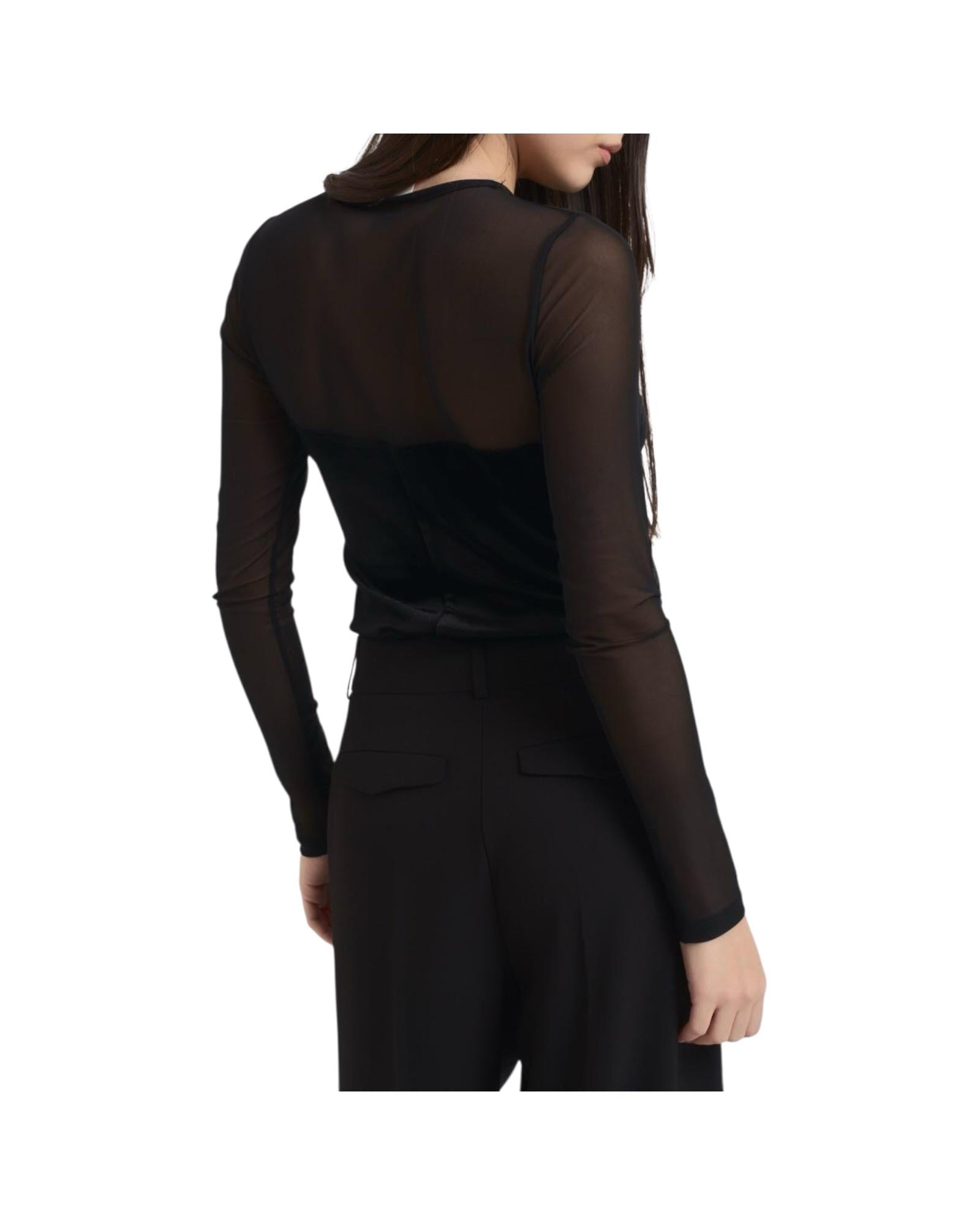 Body semitrasparente Nero TF0391 NERO VICOLO 