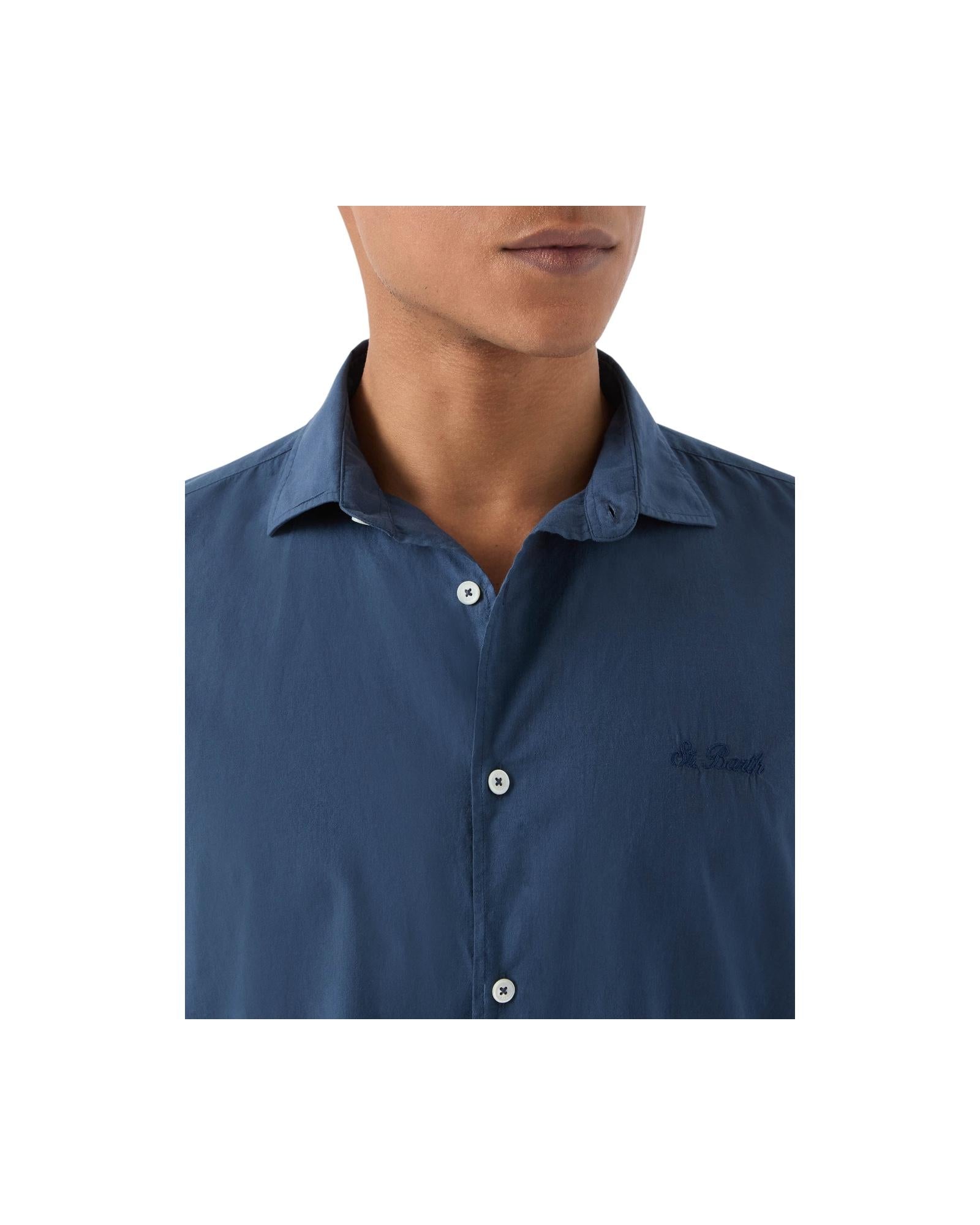 Camicia Chemise in cotone voile blu navy LCM0001 00097L MC2 SAINT BARTH 