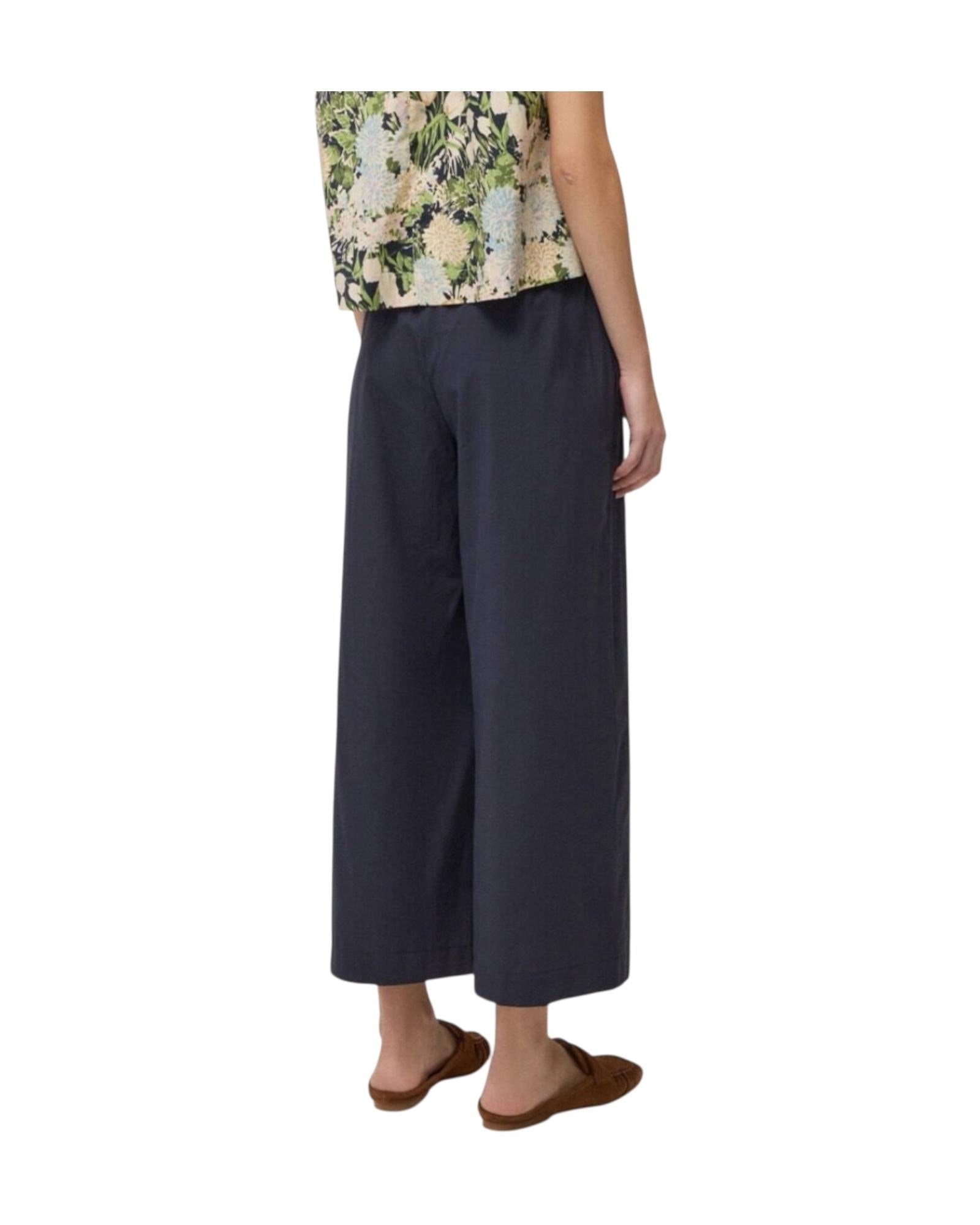 Pantalone cropped in popeline Night PCH DP9741 NIGHT OTTOD'AME 