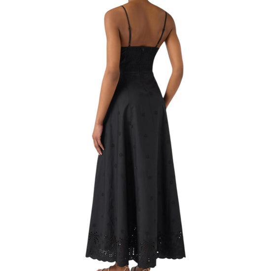 Abito lungo con ricamo Nero GUA0001 07724L MC2 SAINT BARTH 