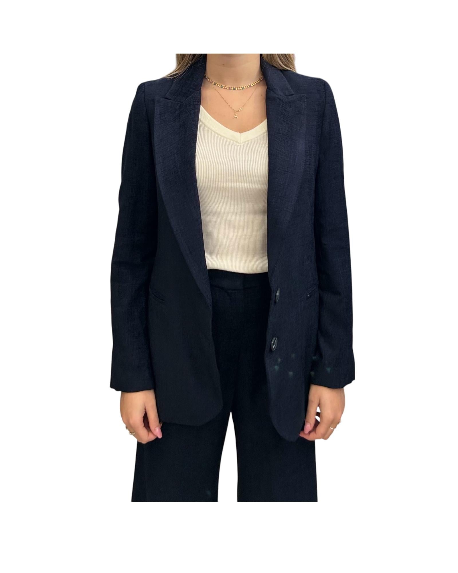 Blazer in velluto lavorato Blu JCB P002 004 haveone 