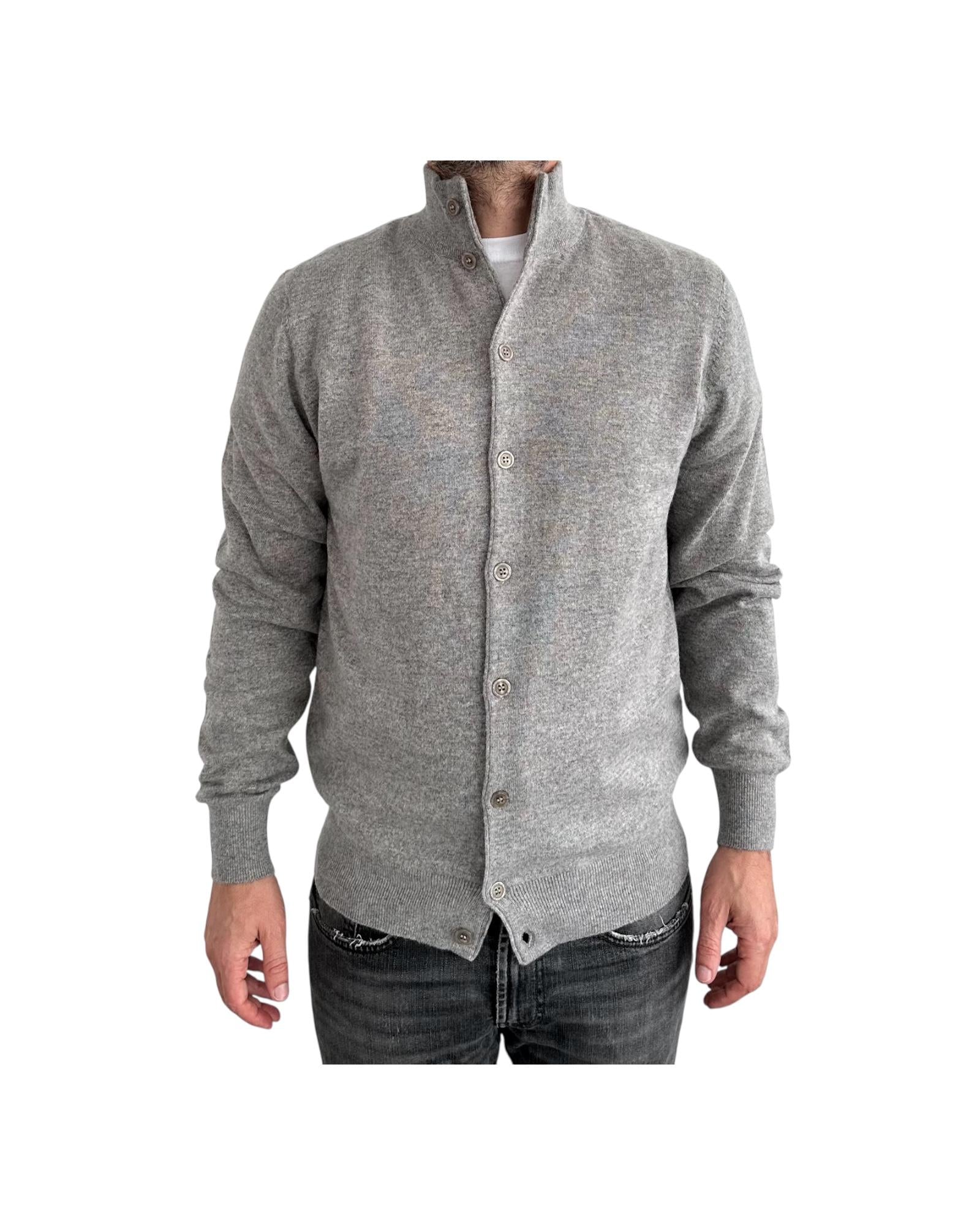 Cardigan con bottoni Tortora 87007 212 CAVALIERI MILANO 