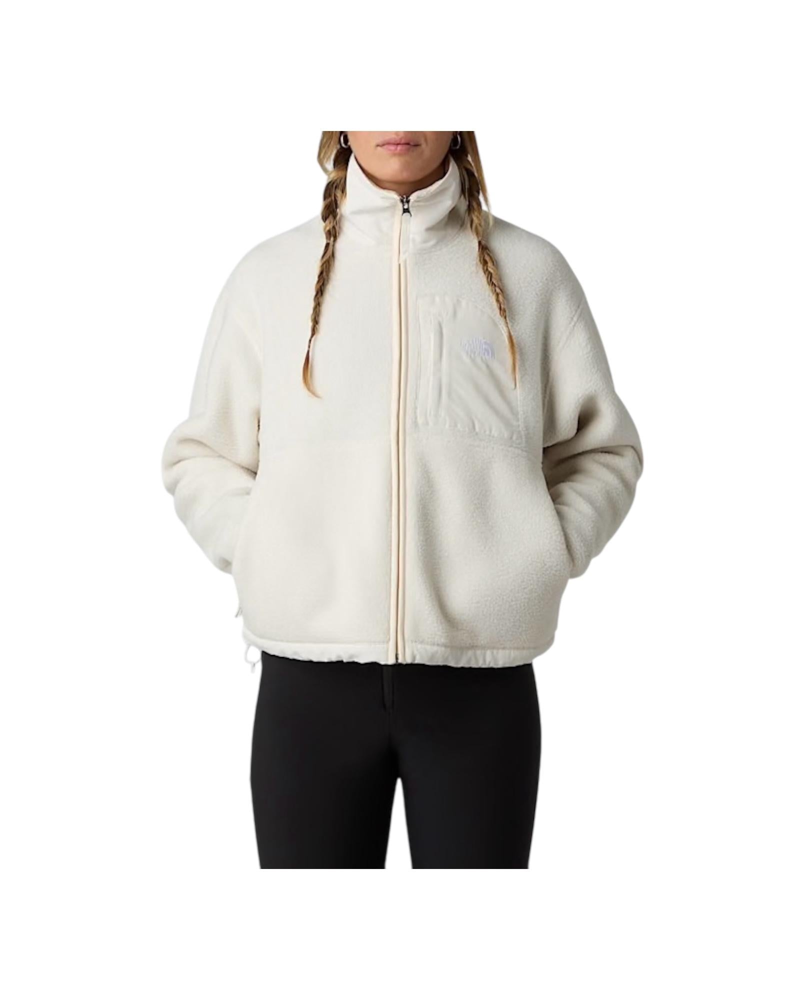 Giacca in pile Yumiori Off-Peak con cerniera integrale da donna White dune NF0A8EUZ WHITE DUNE THE NORTH FACE 