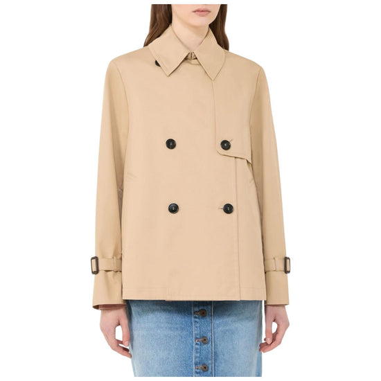 Trench Crop in gabardina antigoccia Beige BIGLIA 003 MAX MARA WEEKEND 
