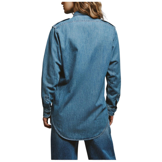 EVA X ROY ROGER'S - Camicia Military in denim RND90353D7482876 C0999 ROY ROGER'S 
