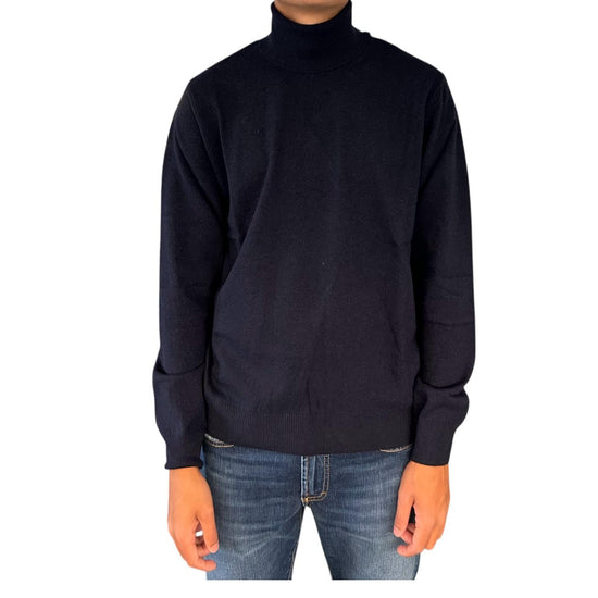 Dolcevita in lana e cashmere Blu navy 00G50155M 490 MONTECHIARO 
