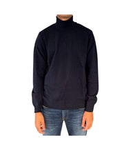 Dolcevita in lana e cashmere Blu navy