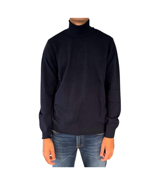 Dolcevita in lana e cashmere Blu navy 00G50155M 490 MONTECHIARO 