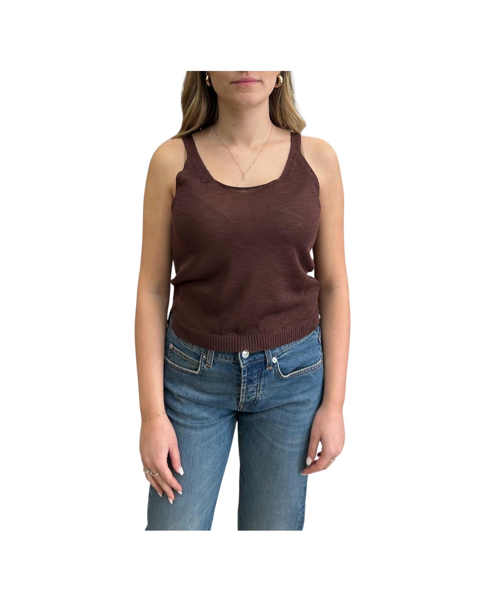 Canotta in maglia Cioccolato F02O0239 CIOCCOLATO PHILIA LOFT 