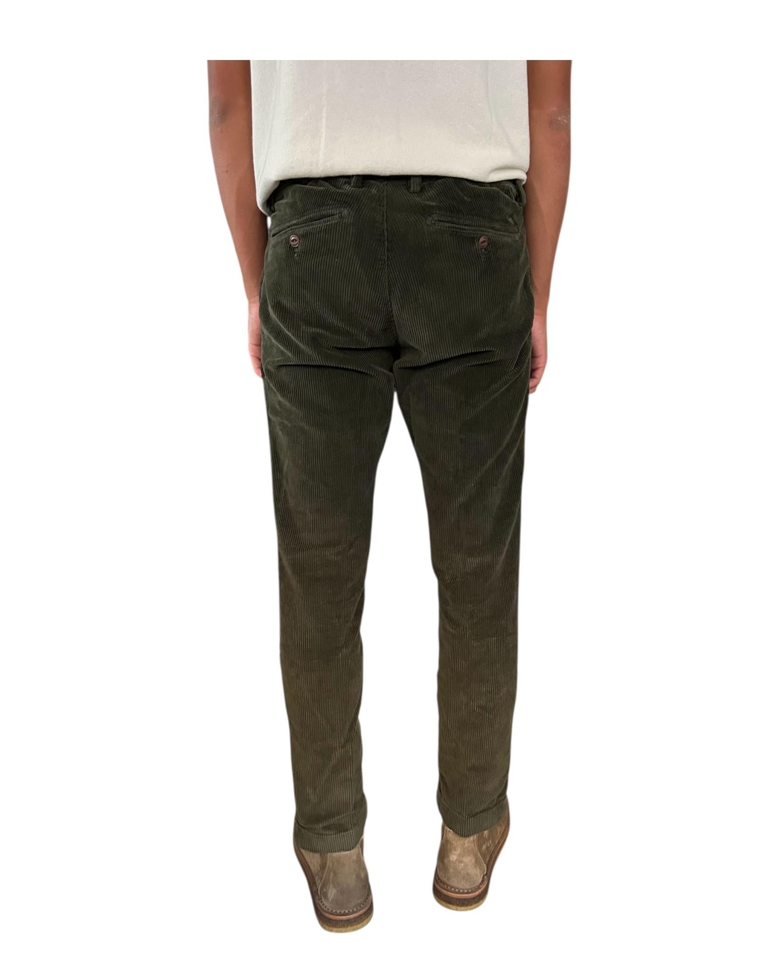 Pantalaccio Bristol velluto 500 righe Army 019 BRISTOL VELVET ARMY MODFITTERS 