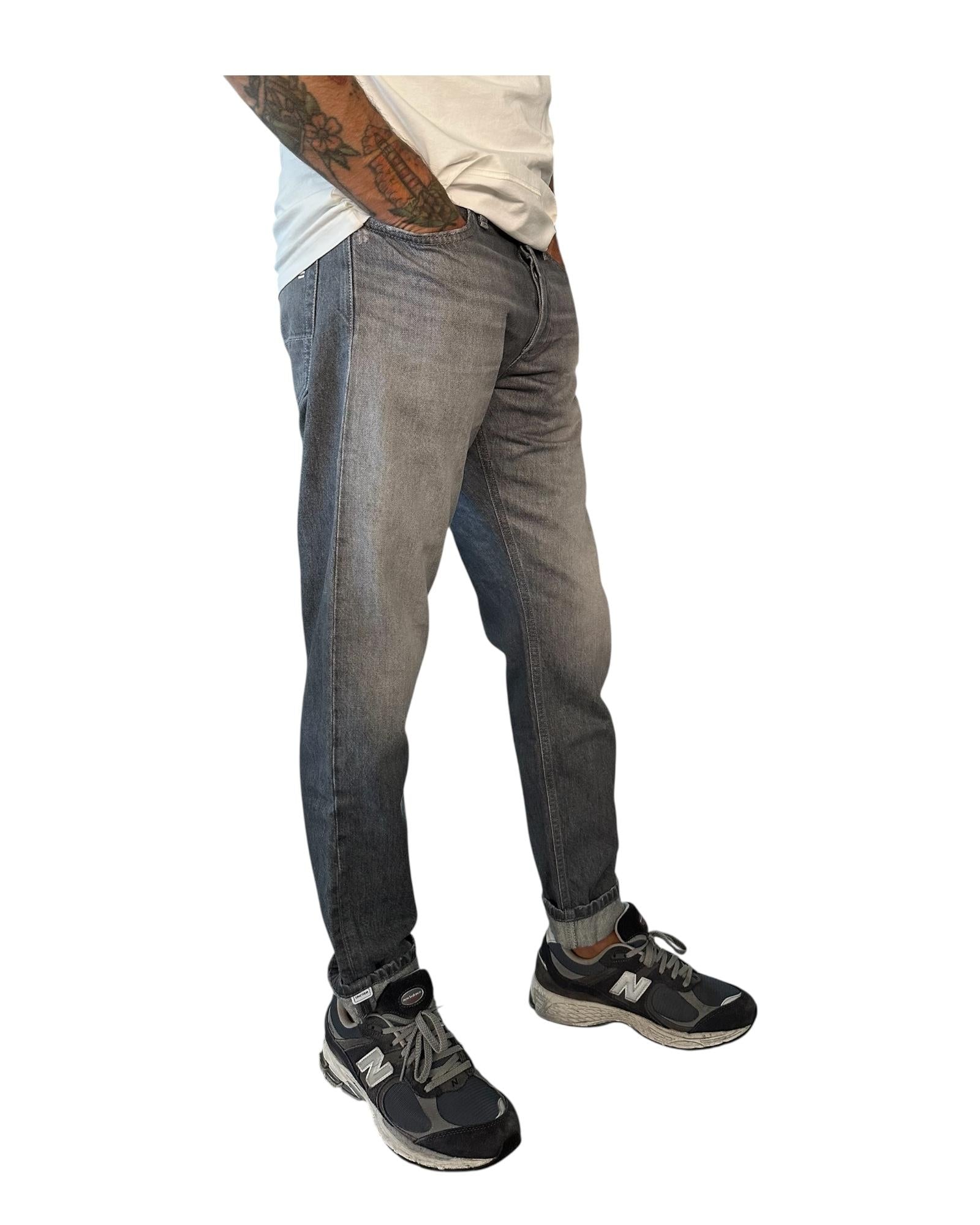 Jeans Danny regular cropped Grigio DANNY RIGID GREY DENIM UNIFORM