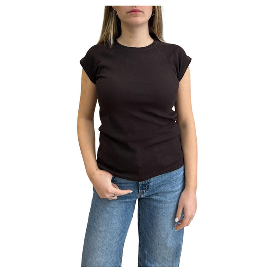 T-Shirt a coste Marrone BLAKE MARRONE CHS 