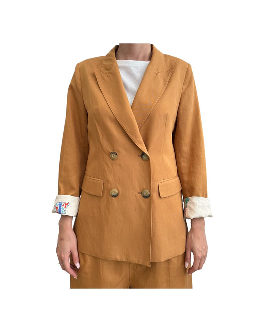 Blazer Doppio Petto Cognac SI95 0040 SINCE'RE PARIS 