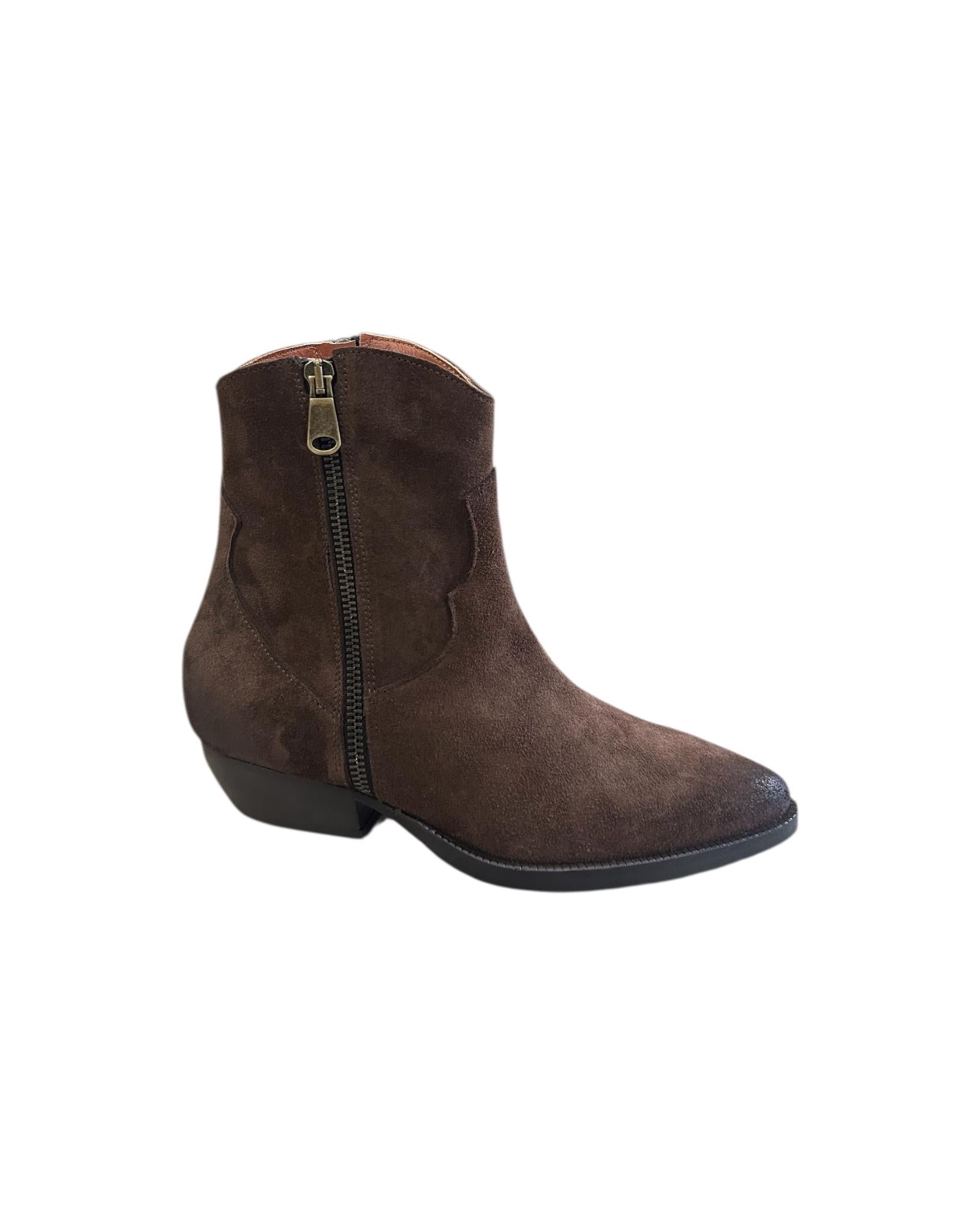 Stivaletto texano scamosciato Marrone 2846 CORTINA MARRONE CURIOSITE' 