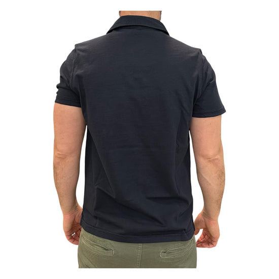 Polo uomo Long Island Fiammata senza bottoni Navy 2006 NAVY BL'KER 