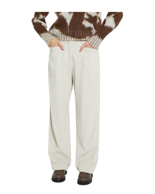 Pantalone in velluto a costa larga Ecru NEV DP9902 ECRU OTTOD'AME 