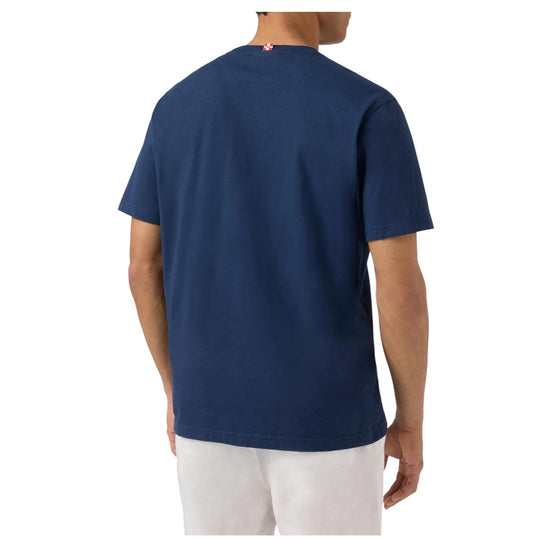 T-shirt Portofino blu con ricamo Lupo Di Mare POT0001 04458L MC2 SAINT BARTH 