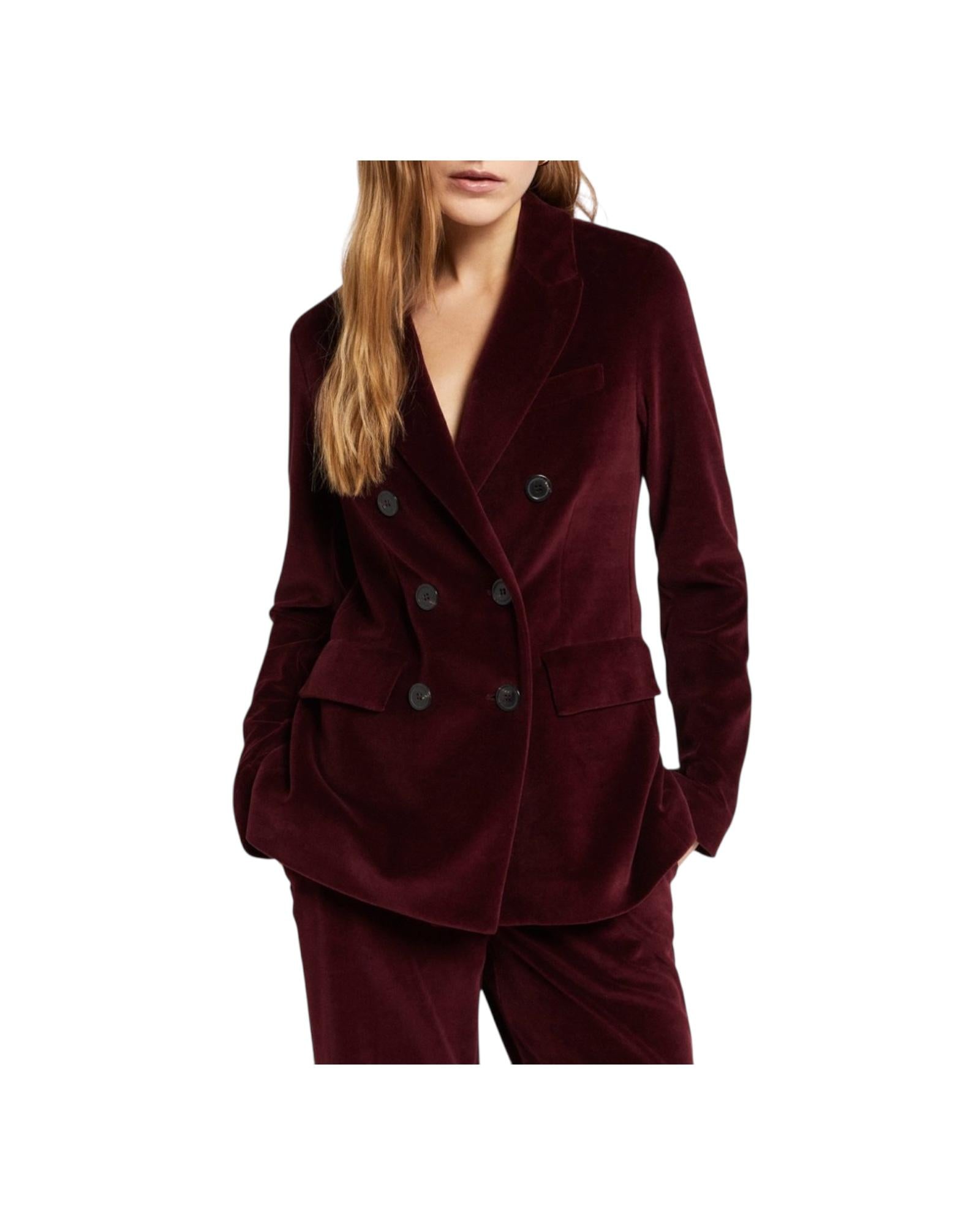 Giacca Doppiopetto velluto Rouge noir CHX DG6157 ROUGE NOIR OTTOD'AME 
