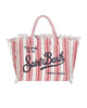 Borsa Vanity linen Red stripes