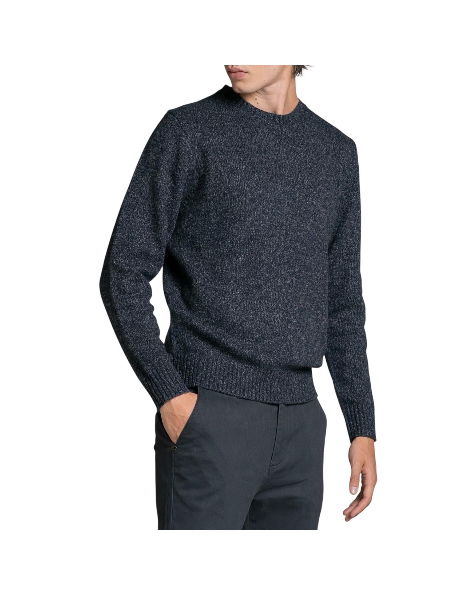 Maglione in moulinè Navy DUKE WN7C01 IMPURE