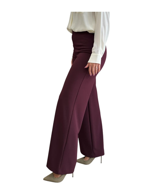 Pantalone a palazzo Bordeaux TF0356 BORDEAUX VICOLO 