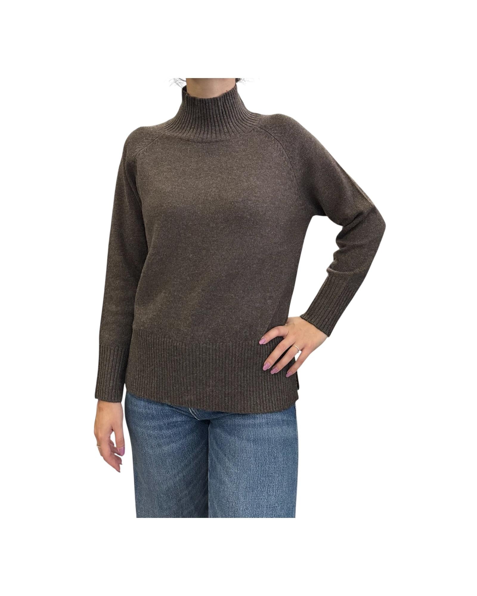 Maglione collo alto misto lana Noce 97625 047 CAVALIERI MILANO 