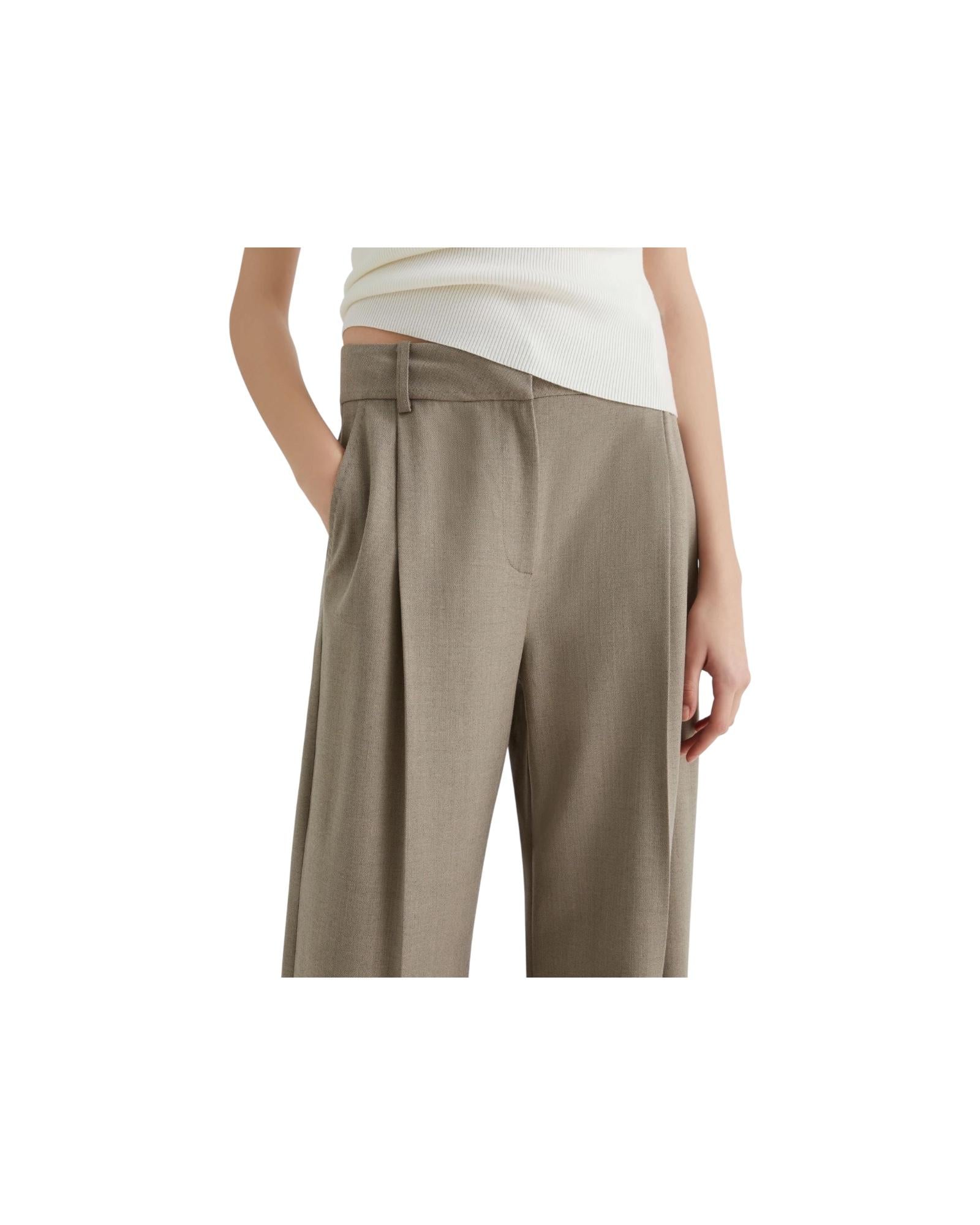 Pantalone ampio in saglia Kakhi FILO 001 MARELLA 